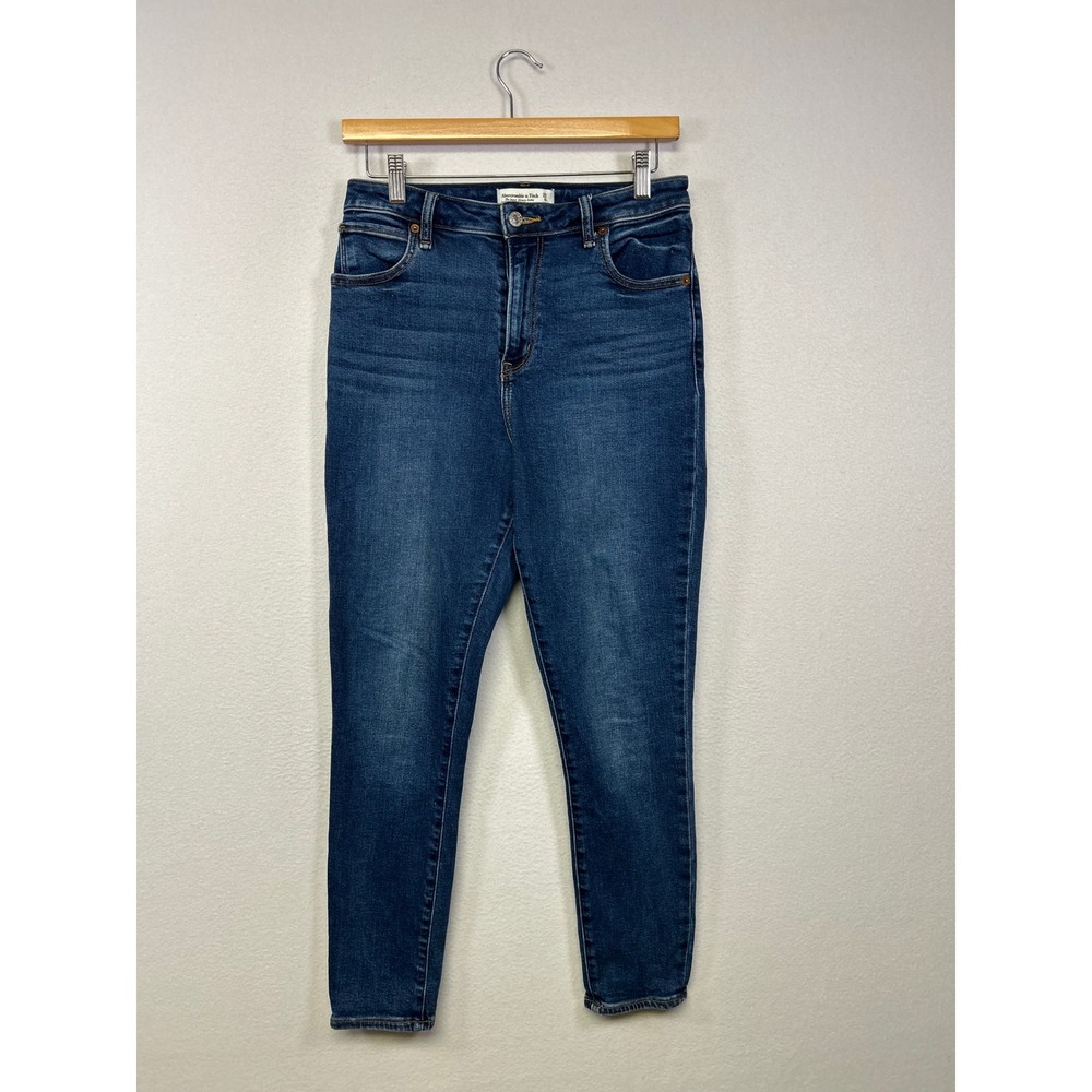 Classic Abercrombie & Fitch Womens 28/6R Dark Wash Curve Love Super Skinny Ankle